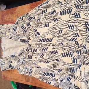 Blue and white dress